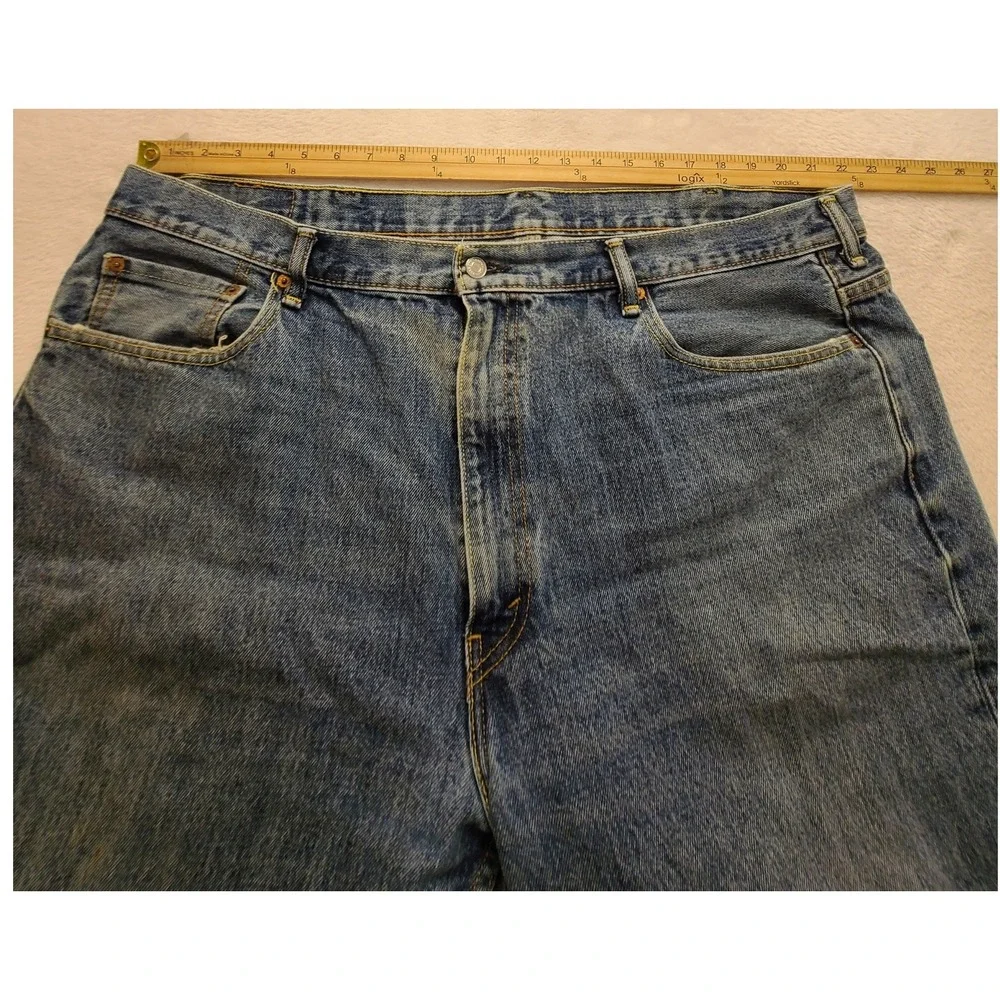 Levis 550 Relaxed Fit Jeans Men's Blue Denim Medium Wash Pants‎ Five-pocket
